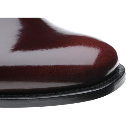 Product image for Herring Cardiff II mens monk shoes in burgundy polished (second)