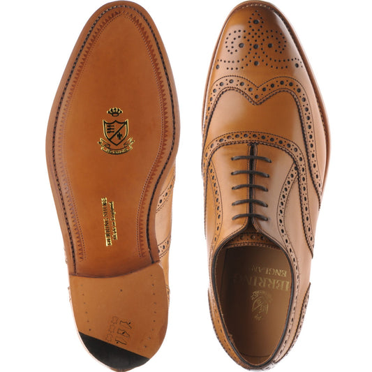 Product image for Herring Carnaby mens brogues in chestnut calf (second)
