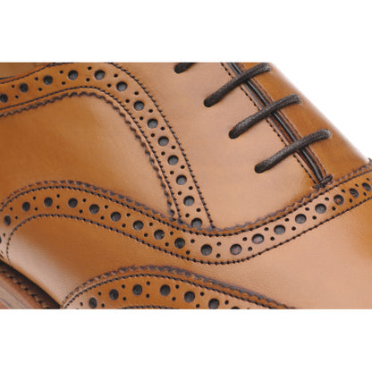 Product image for Herring Carnaby mens brogues in chestnut calf (second)