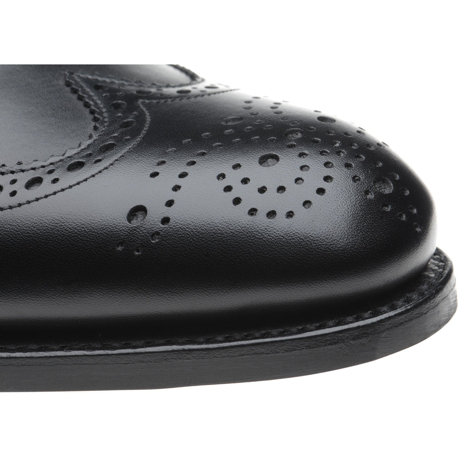Herring Carnaby (Rubber) mens rubber-soled brogues in black calf