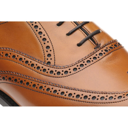 Product image for Herring Carnaby (Rubber) mens rubber-soled brogues in chestnut calf (second)