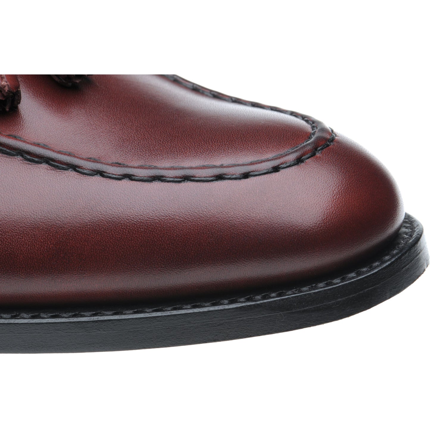 Product image for Herring Charlton II mens tasselled loafers in cherry calf (second)