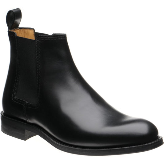 Product image for Herring Chichester mens rubber-soled Chelsea boots in black calf