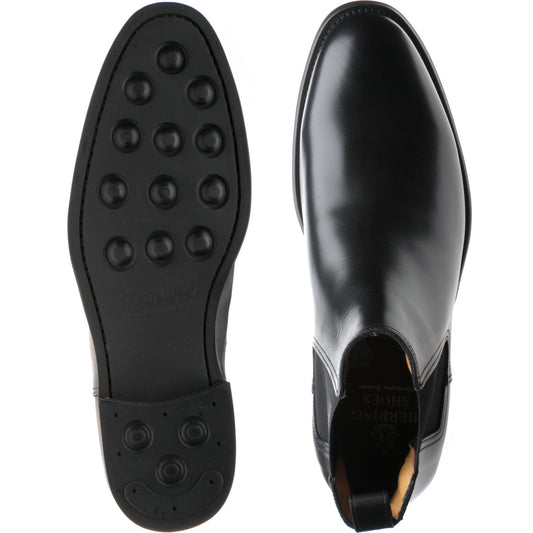 Product image for Herring Chichester mens rubber-soled Chelsea boots in black calf
