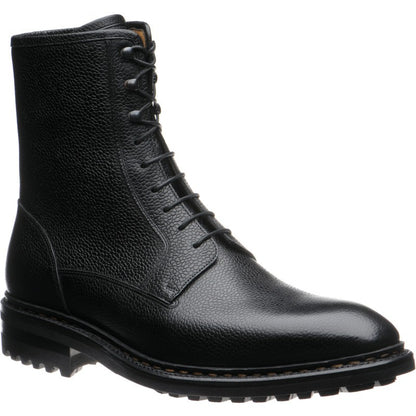 Product image for Herring Churchstow Norwegian mens rubber-soled boots in black grain