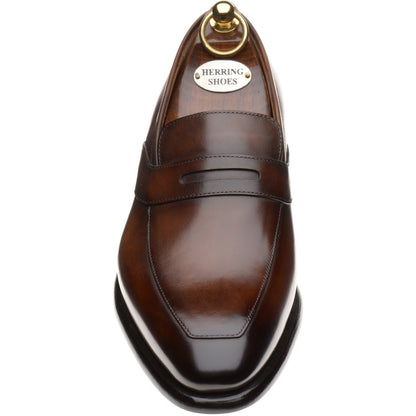 Product image for Herring Cleveland mens loafers in tobacco calf