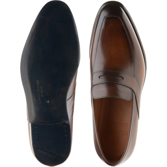 Product image for Herring Cleveland mens loafers in tobacco calf