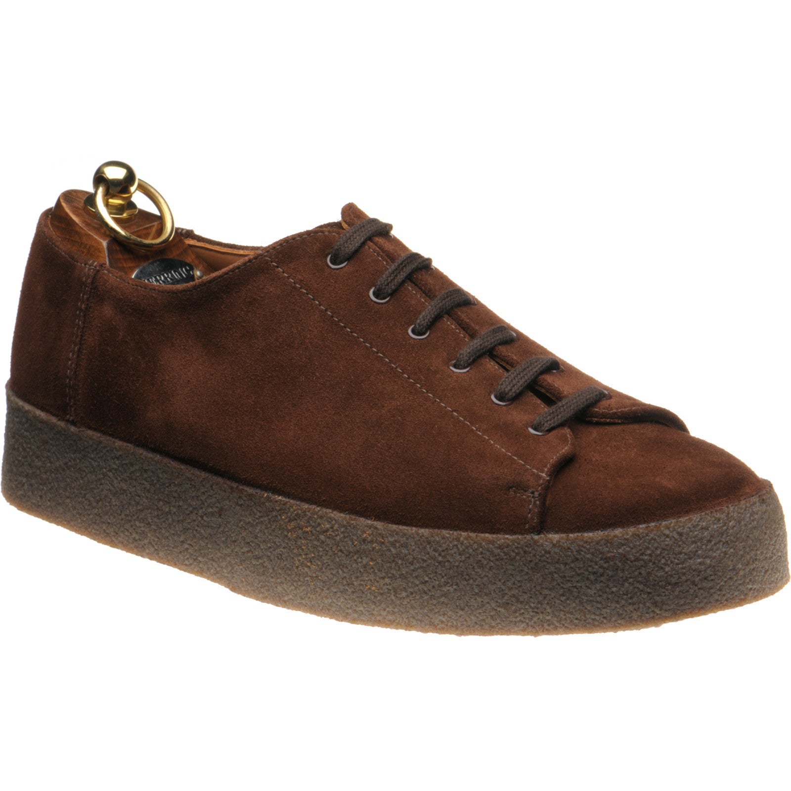 Herring Clyde mens rubbersoled Derby shoes in polo suede Herring