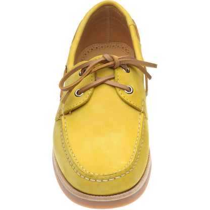 Product image for Herring Cordelia ladies rubber-soled deck shoes in yellow nubuck