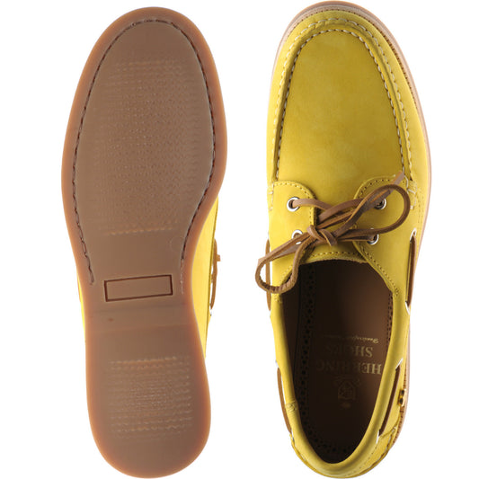Product image for Herring Cordelia ladies rubber-soled deck shoes in yellow nubuck
