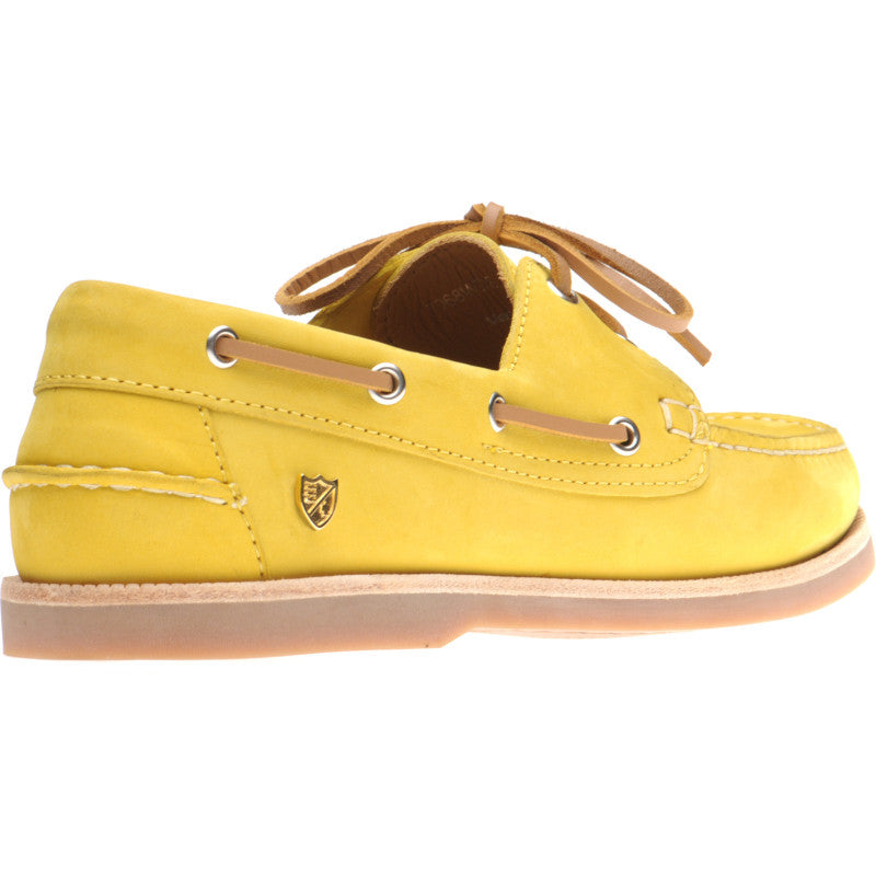 Product image for Herring Cordelia ladies rubber-soled deck shoes in yellow nubuck