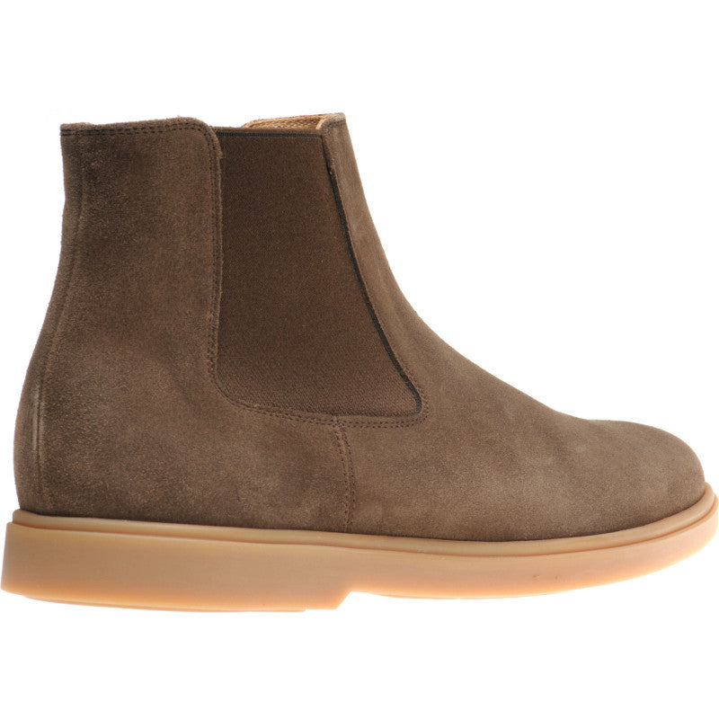 Product image for Herring Corvette mens rubber-soled Chelsea boots in brown suede