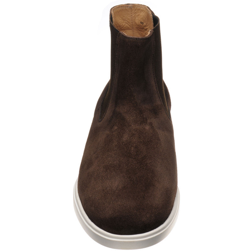 Product image for Herring Corvette mens rubber-soled Chelsea boots in dark brown suede