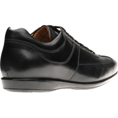 Product image for Herring Cosford mens rubber-soled trainers in black calf