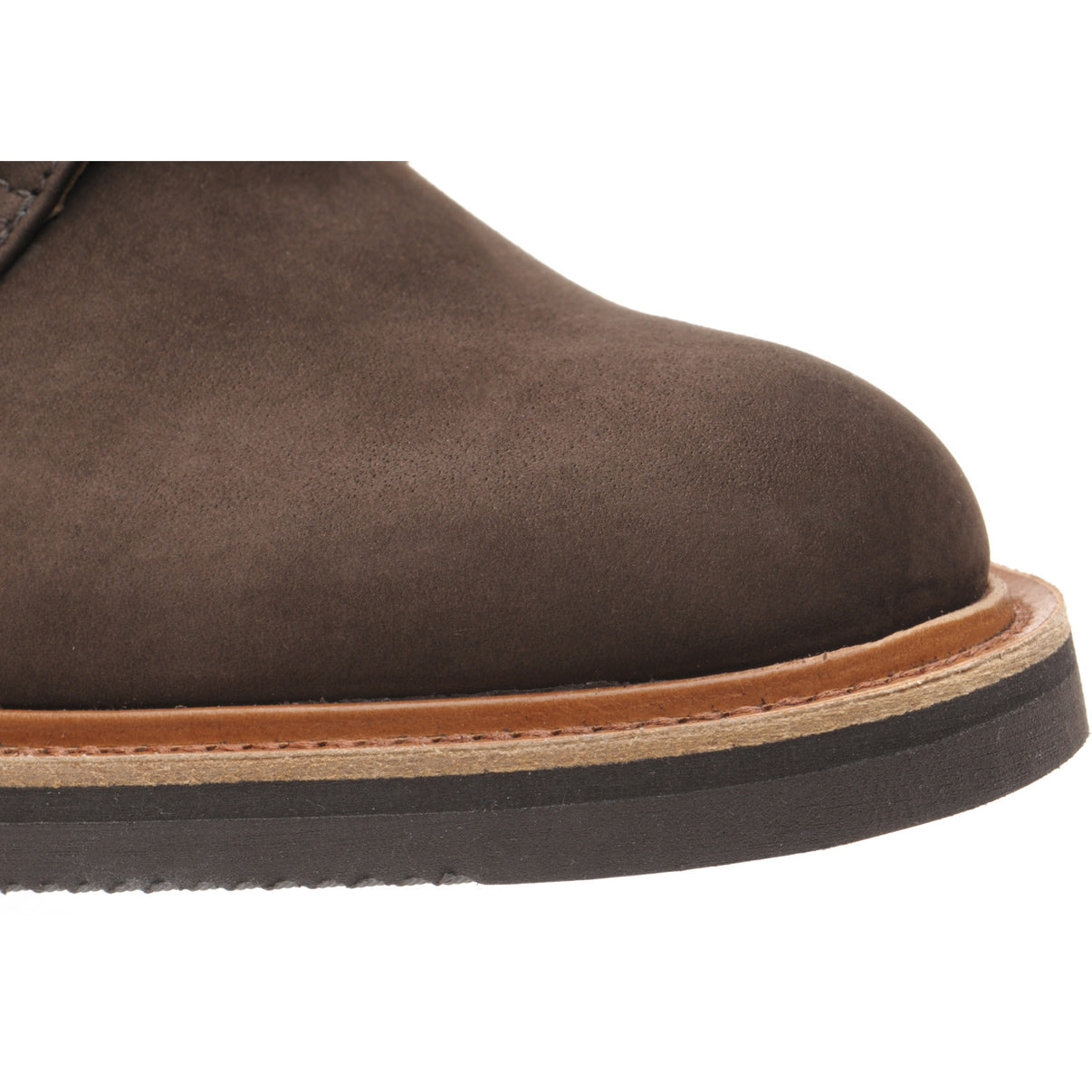 Herring Daniel mens rubber-soled Derby shoes in brown hydro nubuck ...
