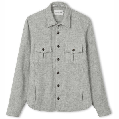 Product image for Herring Dexter Wool Over Shirt by Peregrine in light grey