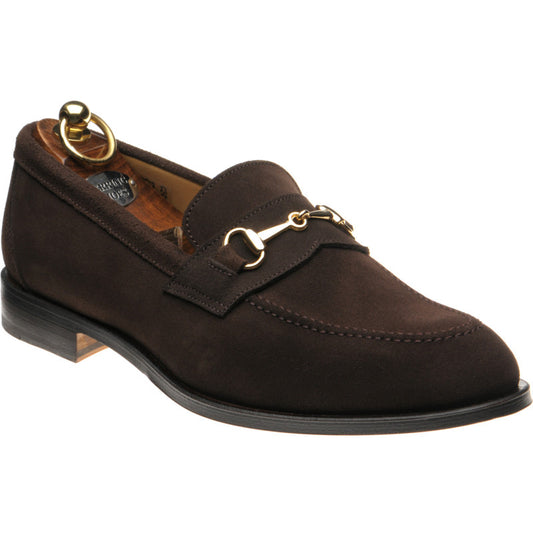 Product image for Herring Dillon II mens loafers in dark brown suede