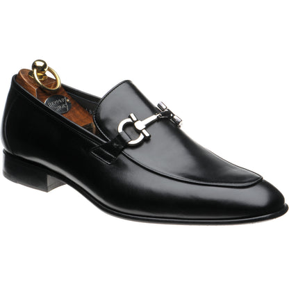 Product image for Herring Dillon mens loafers in black calf