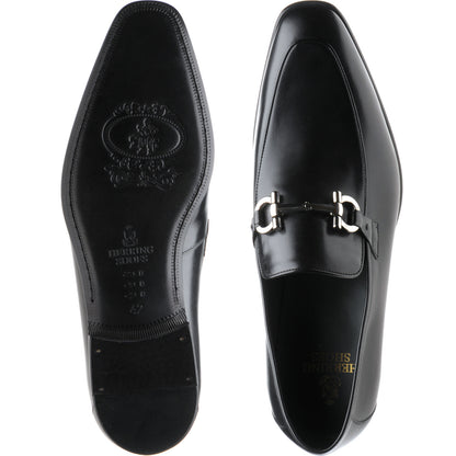 Product image for Herring Dillon mens loafers in black calf