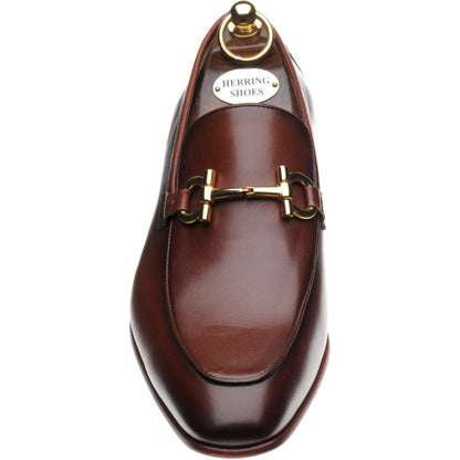 Product image for Herring Dillon mens loafers in conker calf