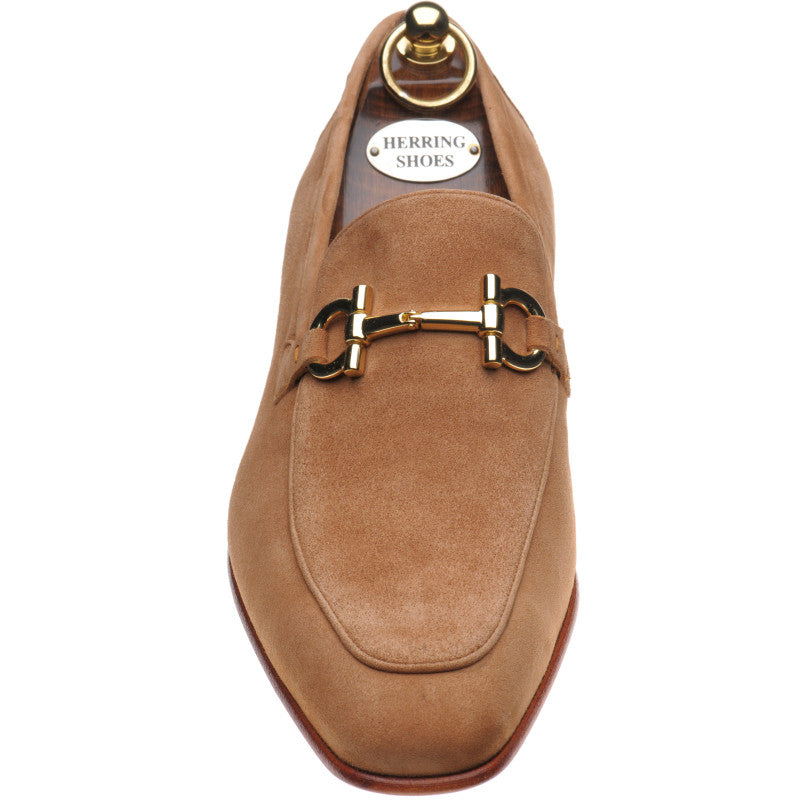 Product image for Herring Dillon mens loafers in tobacco suede