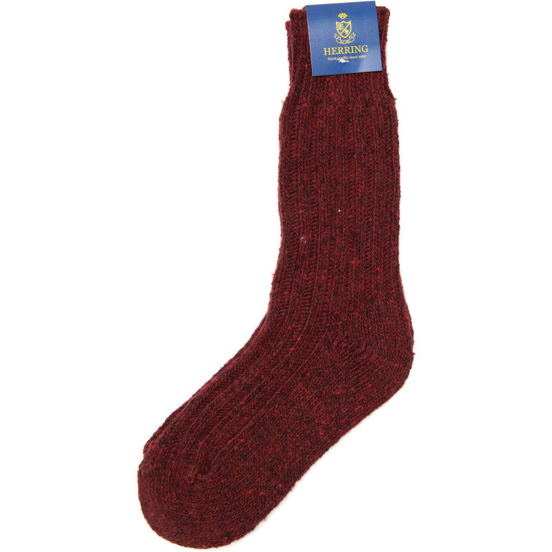 Product image for Herring Donegal Ladies Wool Sock in burgundy