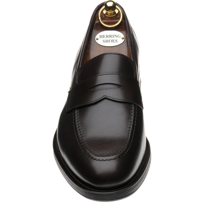 Product image for Herring Dunham II Rubber mens rubber-soled loafers in dark brown calf (second)