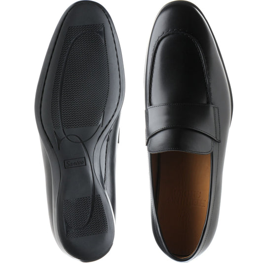Product image for Herring Enzo mens rubber-soled loafers in black calf