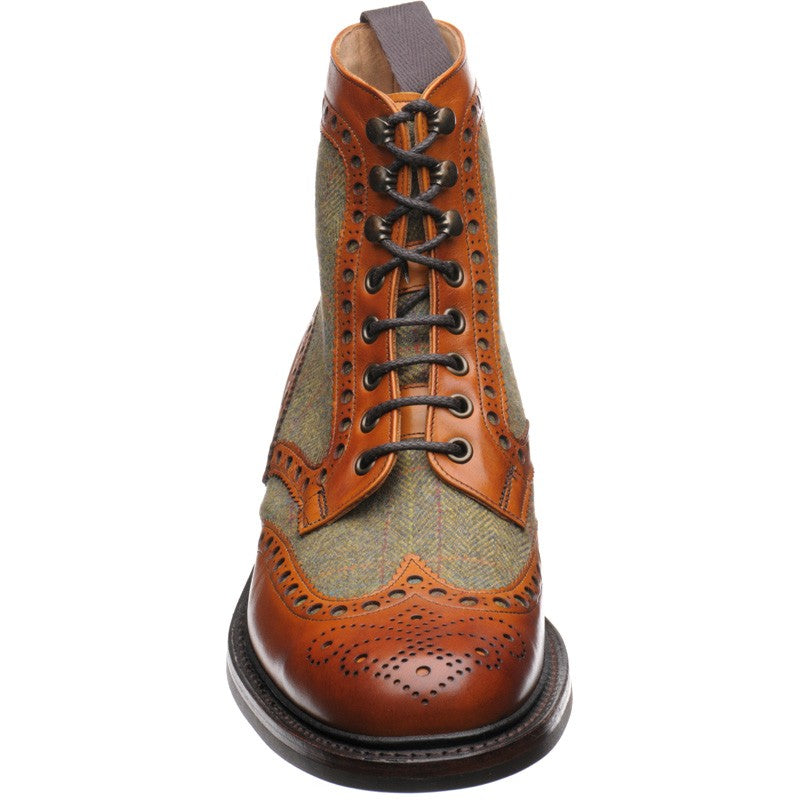 Product image for Herring Exmoor in moorland green tweed and chestnut calf