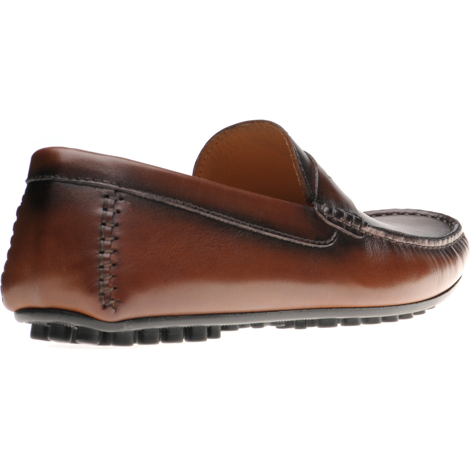 Product image for Herring Fiorano mens rubber-soled loafers in tan handpainted (second)