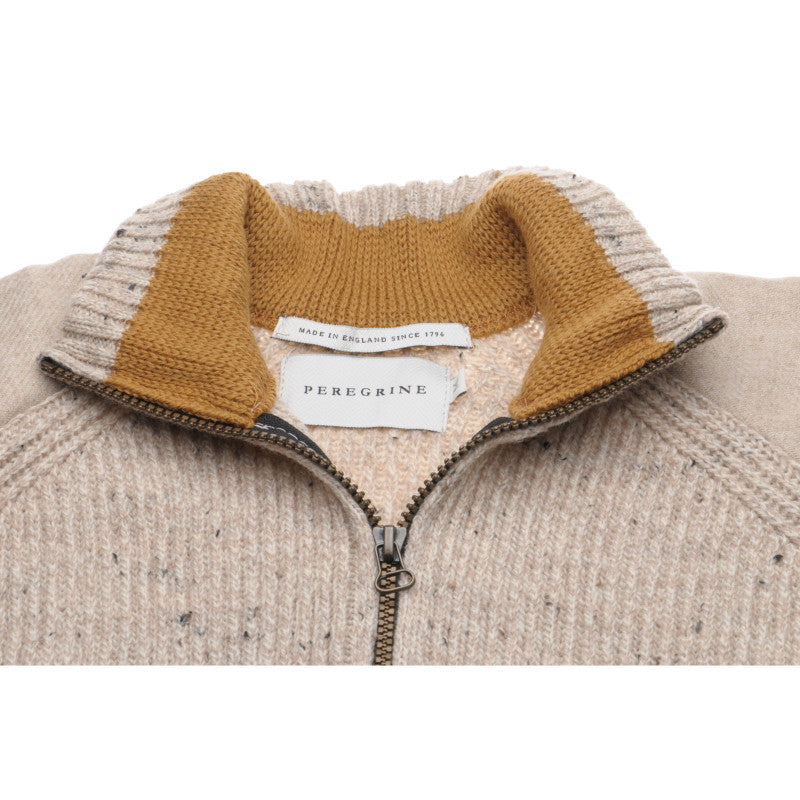 Product image for Herring Foxton Zip Jumper by Peregrine in oatmeal