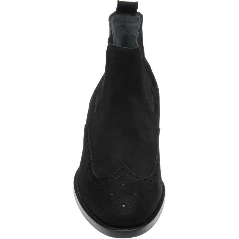 Product image for Herring Giovanna ladies rubber-soled brogue boots in black suede