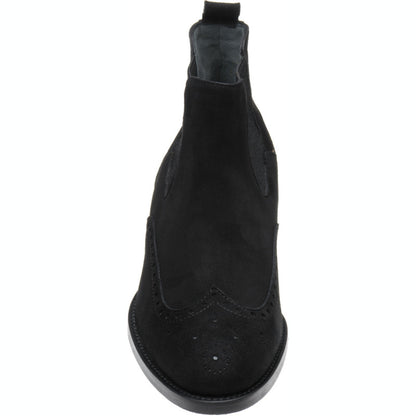 Product image for Herring Giovanna ladies rubber-soled brogue boots in black suede