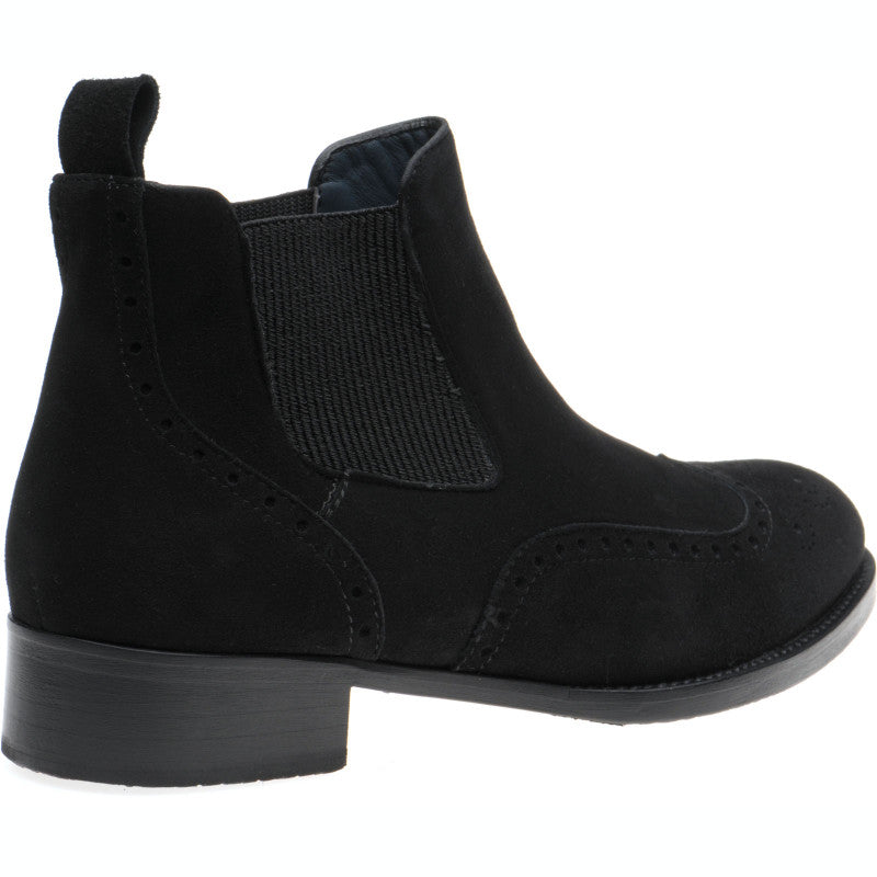 Product image for Herring Giovanna ladies rubber-soled brogue boots in black suede