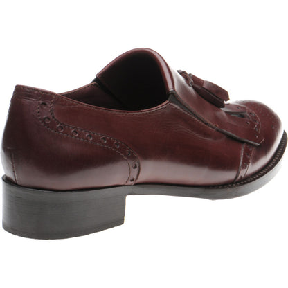 Product image for Herring Giulietta ladies hybrid-soled tasselled loafers in burgundy calf