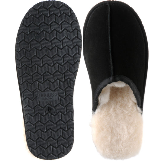 Product image for Herring Glen rubber-soled slippers in black