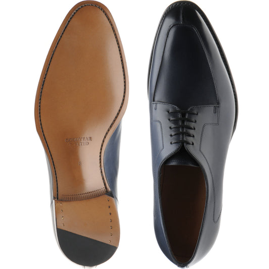 Product image for Herring Godwine mens Derby shoes in navy calf