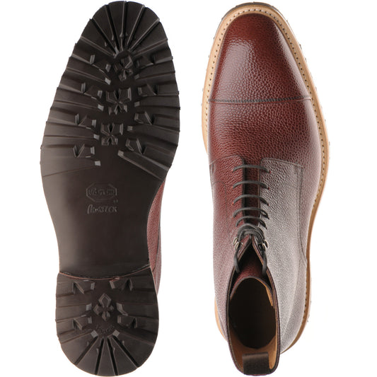 Product image for Herring Grantham Rubber mens rubber-soled boots in burgundy grain