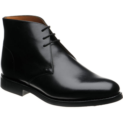 Product image for Herring Grays Rubber mens rubber-soled Chukka boots in black calf (second)