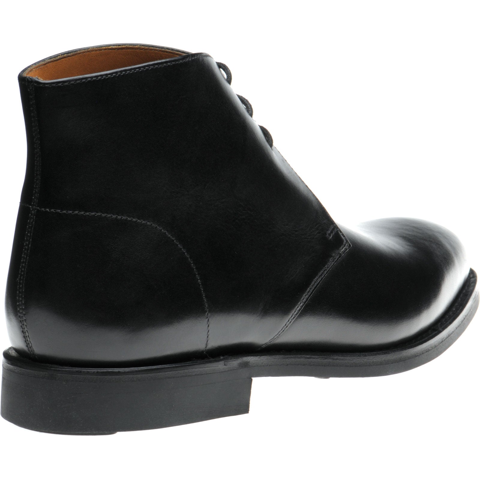 Product image for Herring Grays Rubber mens rubber-soled Chukka boots in black calf (second)