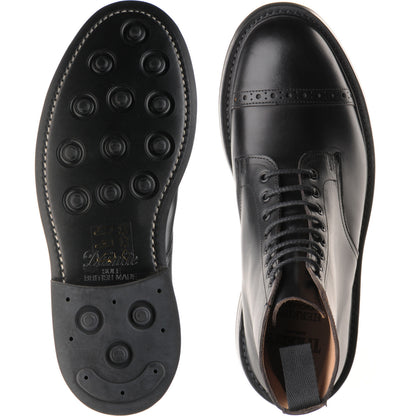 Product image for Herring Gregory Horween mens rubber-soled boots in black chromexcel