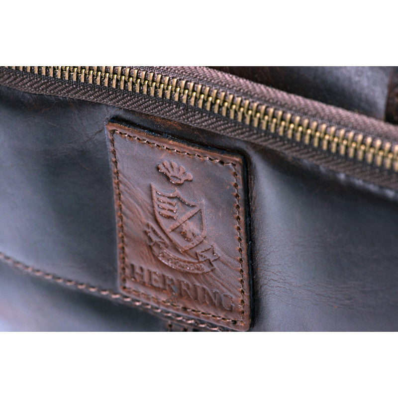 Product image for Herring Harwich Briefcase in mahogany grain