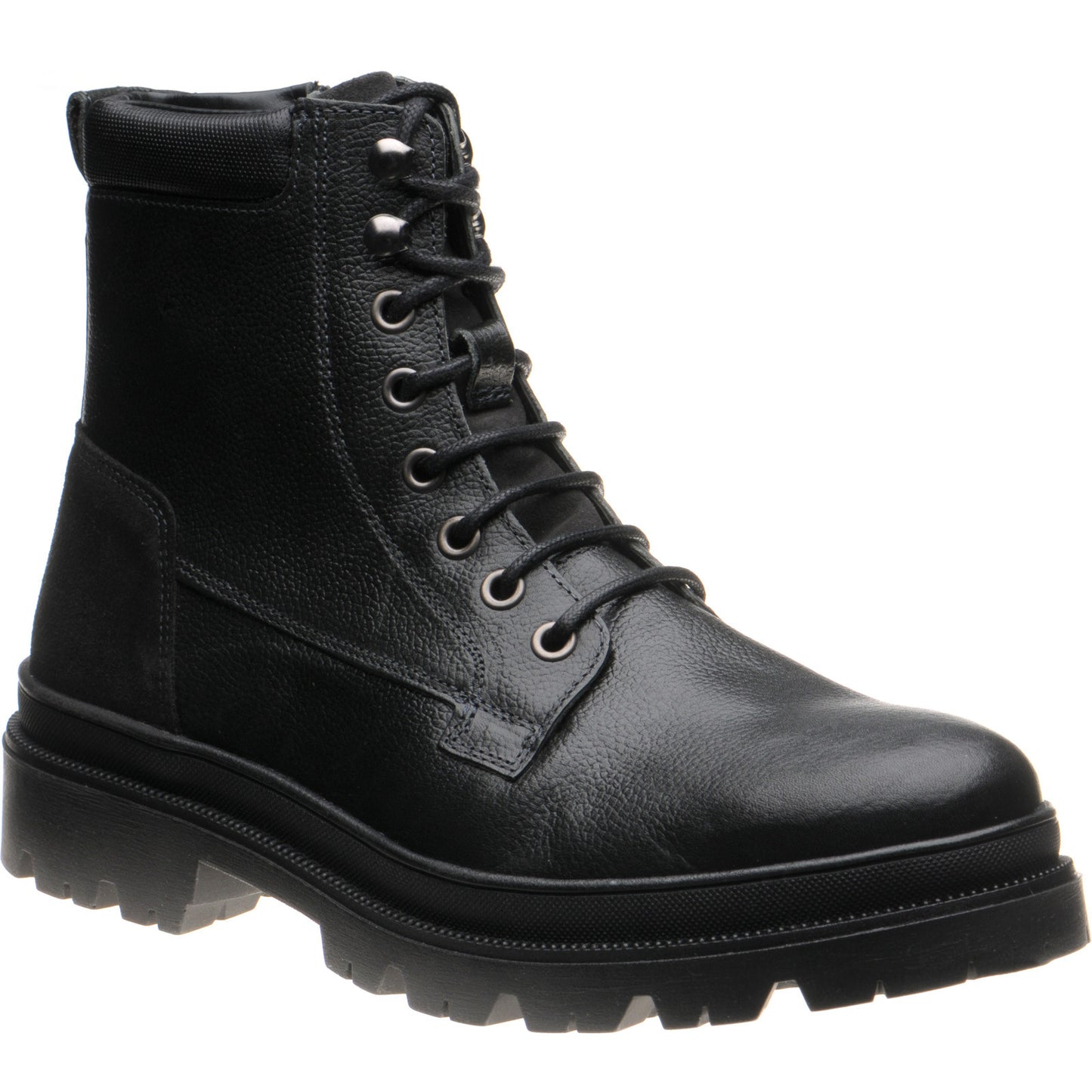 Product image for Herring Hawke mens rubber-soled boots in black grain (second)