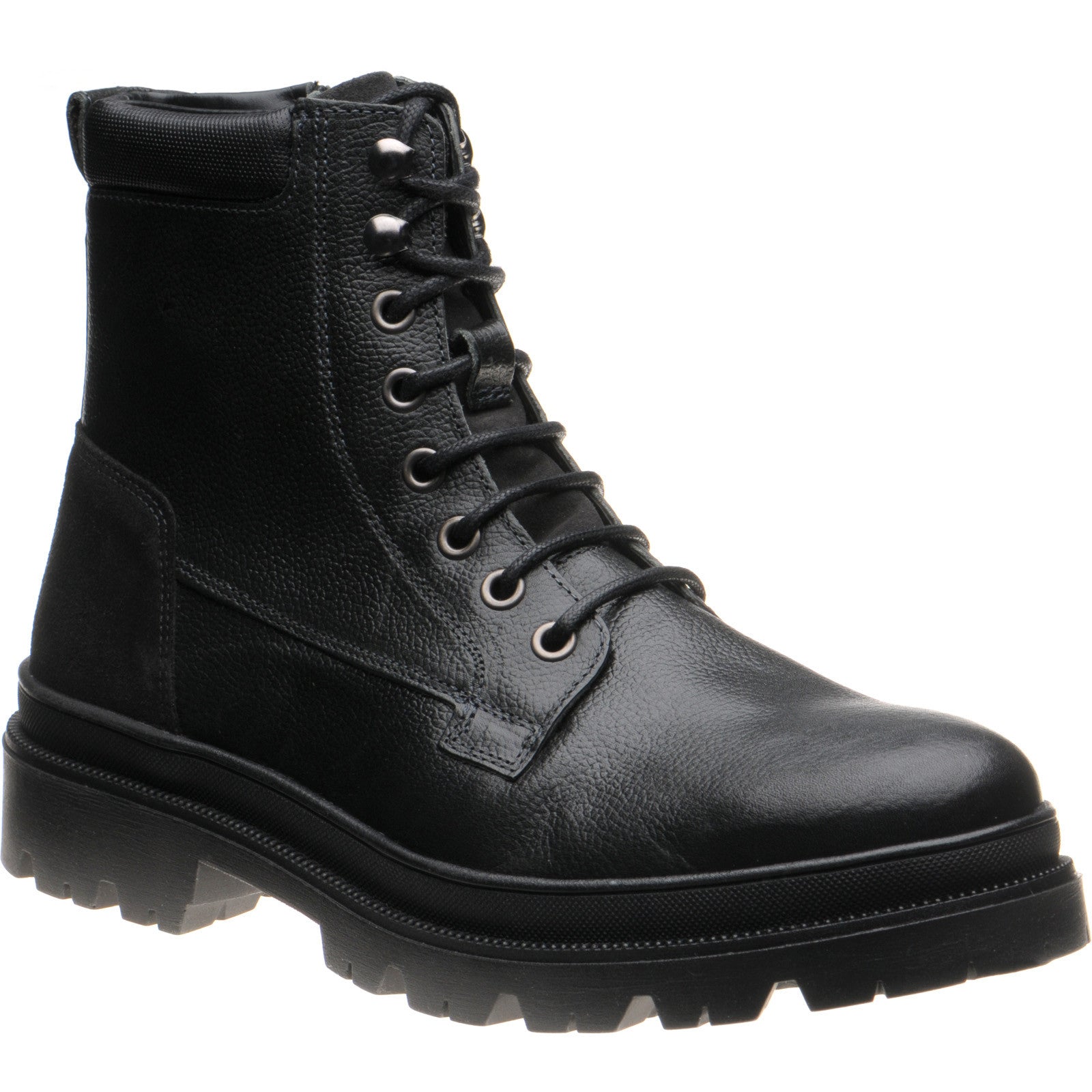 Product image for Herring Hawke mens rubber-soled boots in black grain (second)