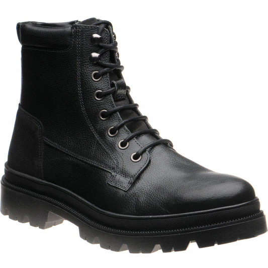 Product image for Herring Hawke mens rubber-soled boots in black grain (second)