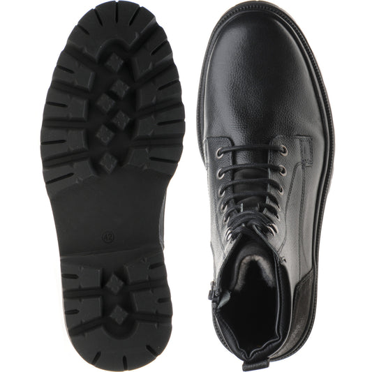 Product image for Herring Hawke mens rubber-soled boots in black grain (second)