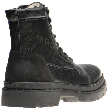 Product image for Herring Hawke mens rubber-soled boots in black grain (second)