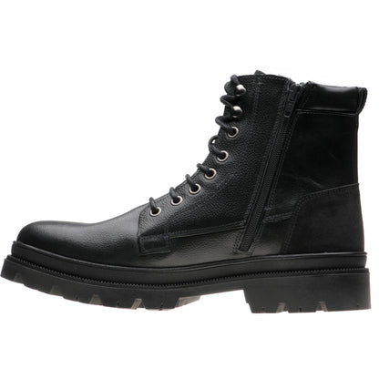 Product image for Herring Hawke mens rubber-soled boots in black grain (second)