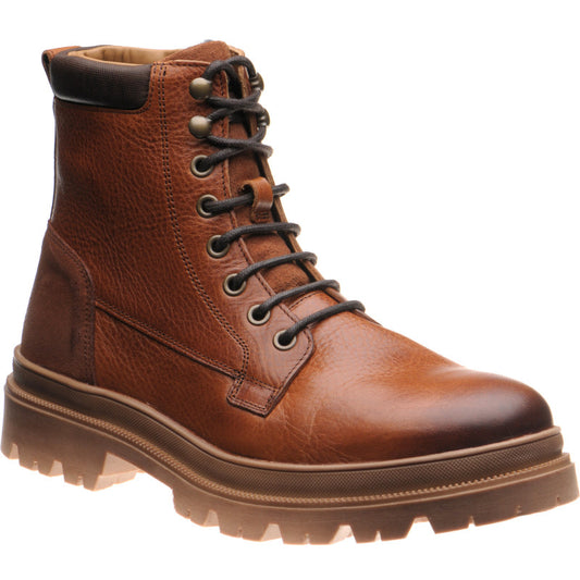 Product image for Herring Hawke mens rubber-soled boots in brown grain