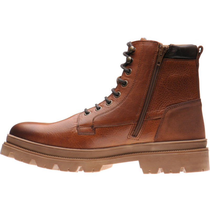 Product image for Herring Hawke mens rubber-soled boots in brown grain